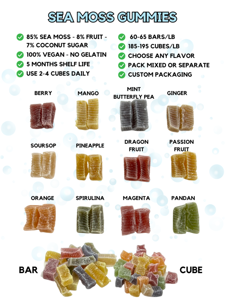 12 flavor Sea Moss Gummies