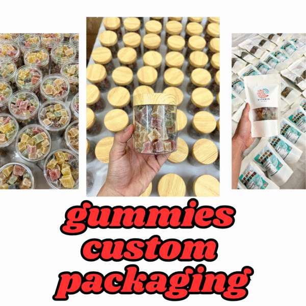 60-Count Sea Moss Gummies – Custom Packaging in Jar or Bag