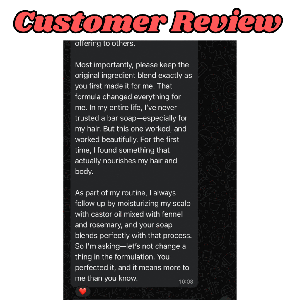 sea moss soap feedback